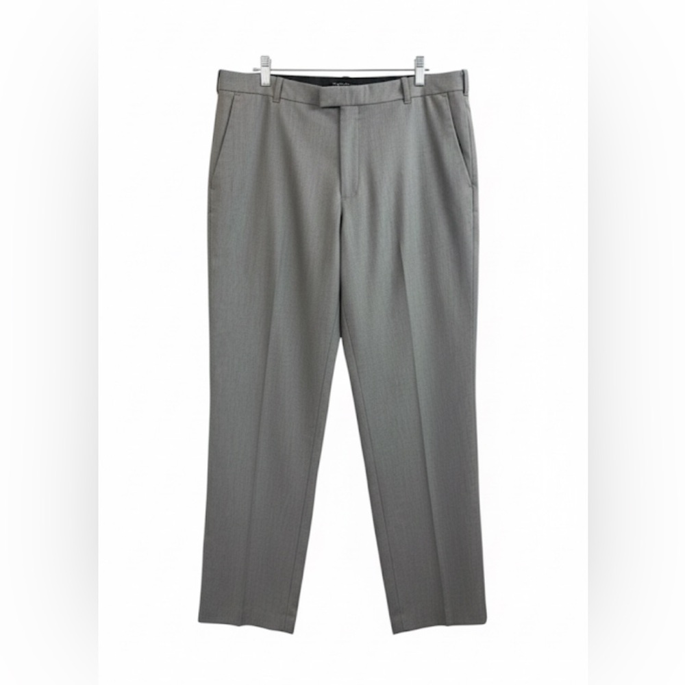 Van Heusen Men's  Flat Front Gray Dress Pants